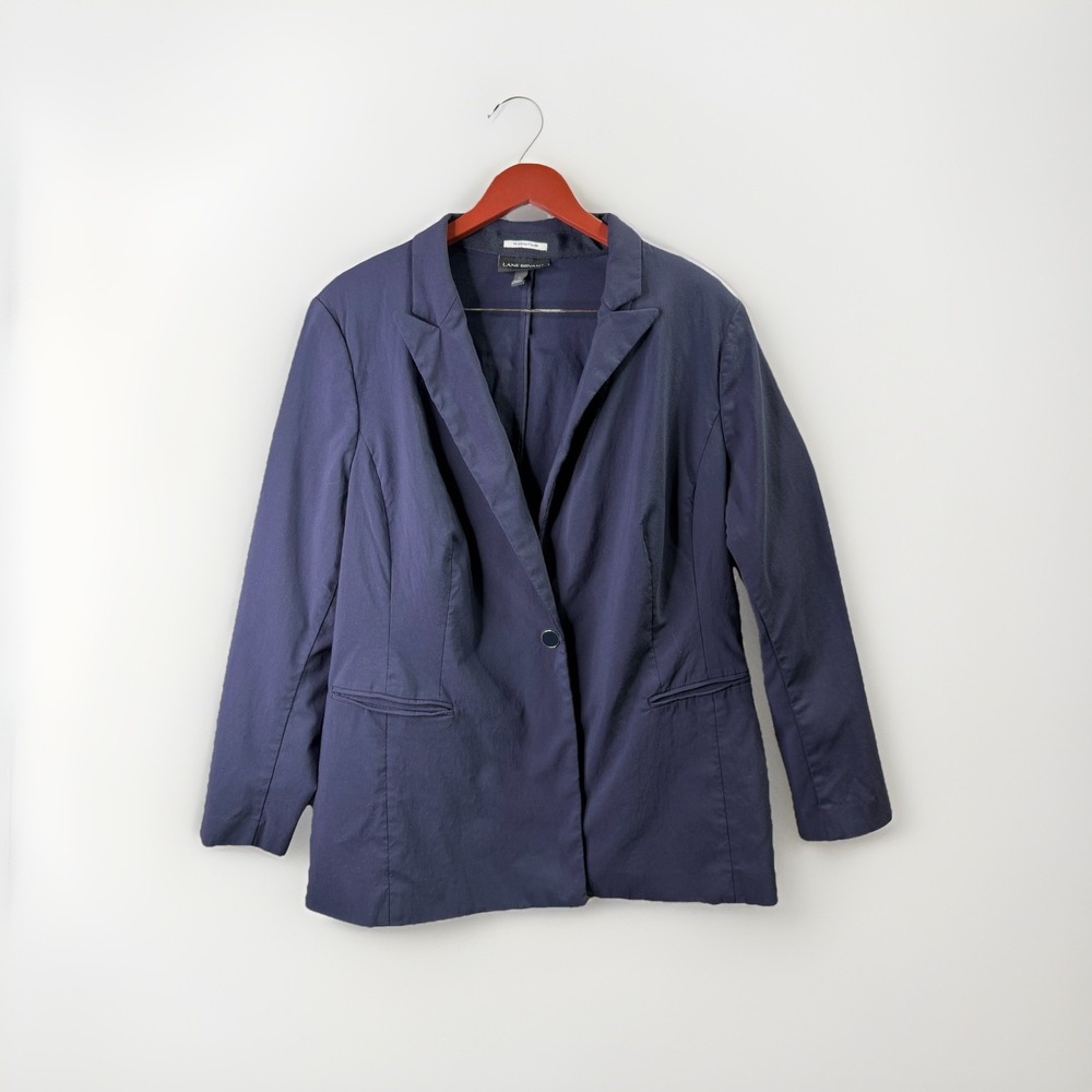 Lane‎ Bryant The Bryant Blazer Women's Plus Size 24 Navy Blue Stretch